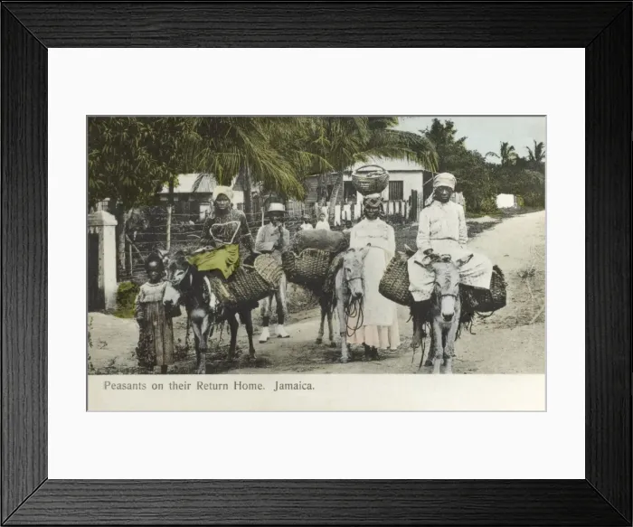 Framed Print : Jamaican villagers returning home from market Framed Print : Jamaican villagers returning home from market