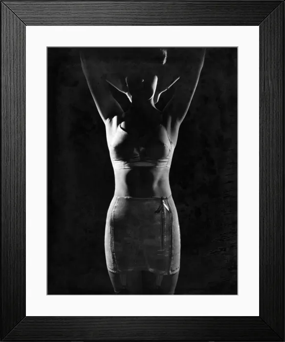Framed Print : Woman modelling underwear Framed Print : Woman modelling underwear