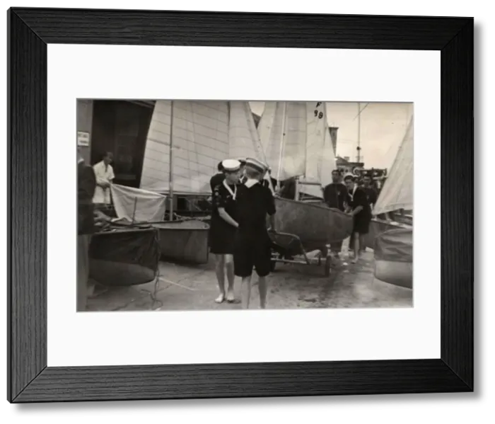 Framed Print : Sea Scouts helping at 1948 Olympics Framed Print : Sea Scouts helping at 1948 Olympics