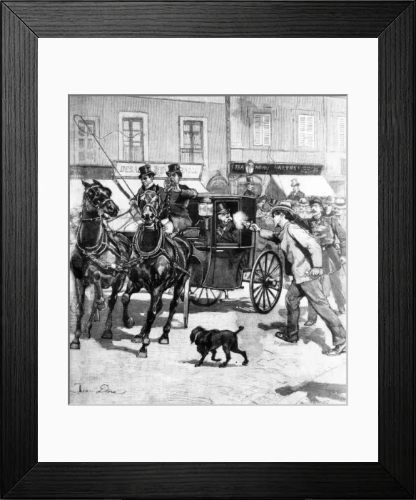 Framed Print : Assassination attempt on Francesco Crispi Framed Print : Assassination attempt on Francesco Crispi