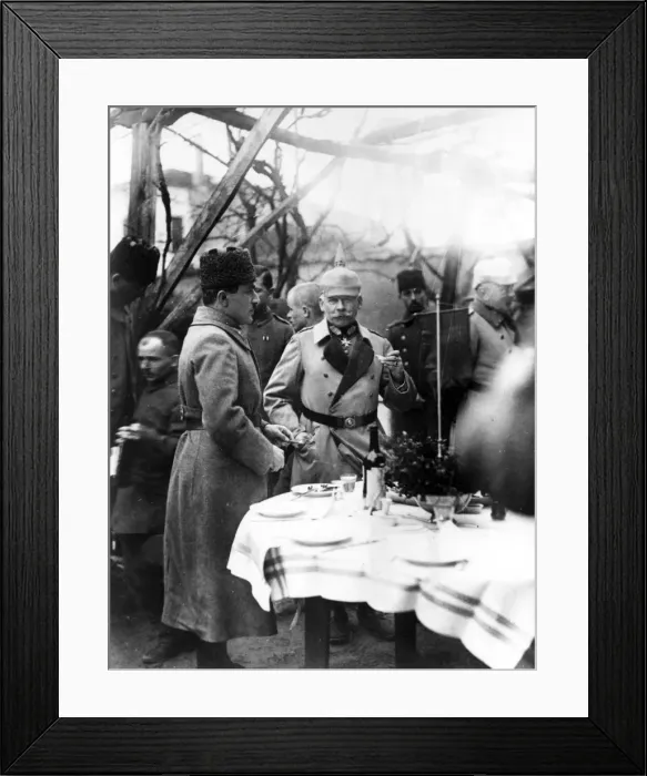 Framed Print : Enver Pasha and General Winkler, Macedonian Front, WW1 Framed Print : Enver Pasha and General Winkler, Macedonian Front, WW1