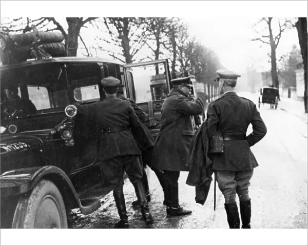 General Sir Douglas Haig arriving at Chantilly, France