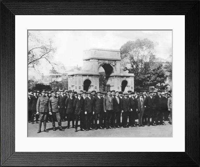 Framed Print : Kitcheners army recruits, Chatham, Kent, WW1 Framed Print : Kitcheners army recruits, Chatham, Kent, WW1