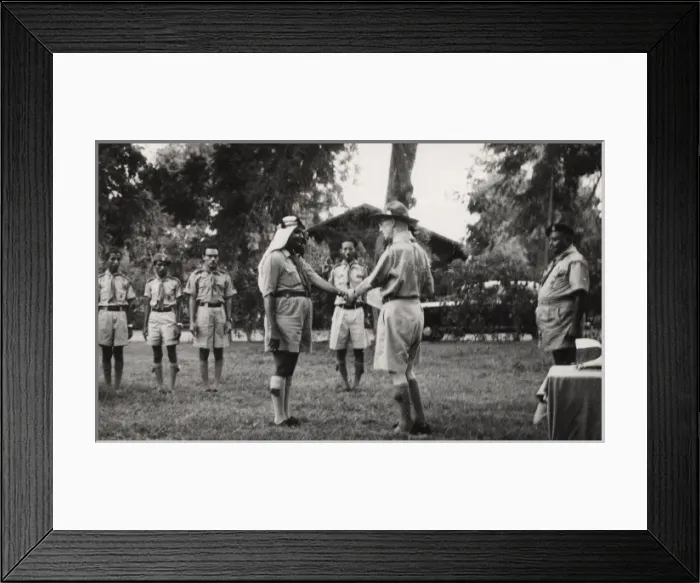 Framed Print : Mr F. Morgan with Aden Scouts Framed Print : Mr F. Morgan with Aden Scouts