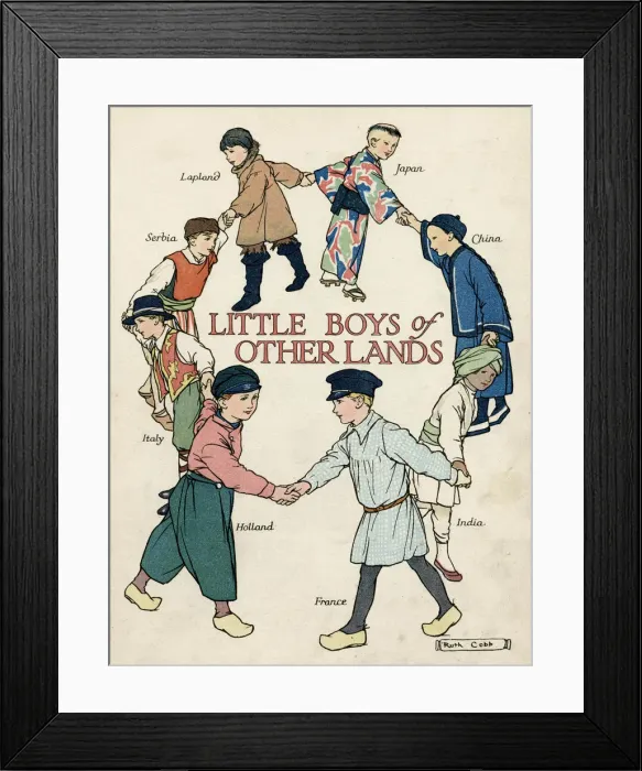 Framed Print : Little boys of other lands in their native costumes Framed Print : Little boys of other lands in their native costumes