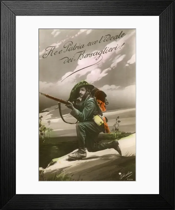 Framed Print : Italian Sharpshooter - World War One era Framed Print : Italian Sharpshooter - World War One era
