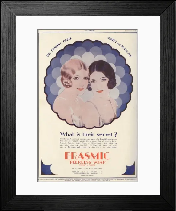 Framed Print : Erasmic advertisement