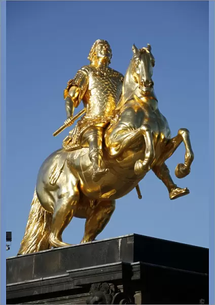 Goldener Reiter statue in Dresden, Germany