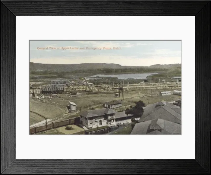 Framed Print : Upper Locks and Emergency Dams - Panama Canal Framed Print : Upper Locks and Emergency Dams - Panama Canal