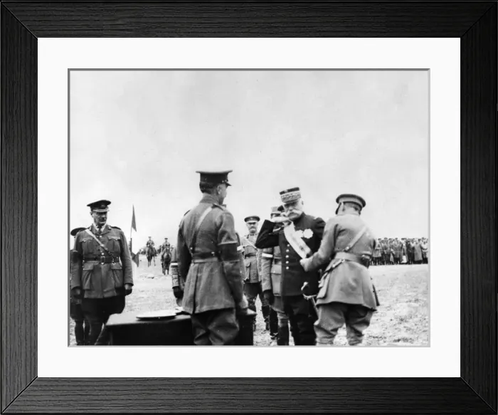 Framed Print : General Mahon decorates Sarrail with the KCMG Framed Print : General Mahon decorates Sarrail with the KCMG