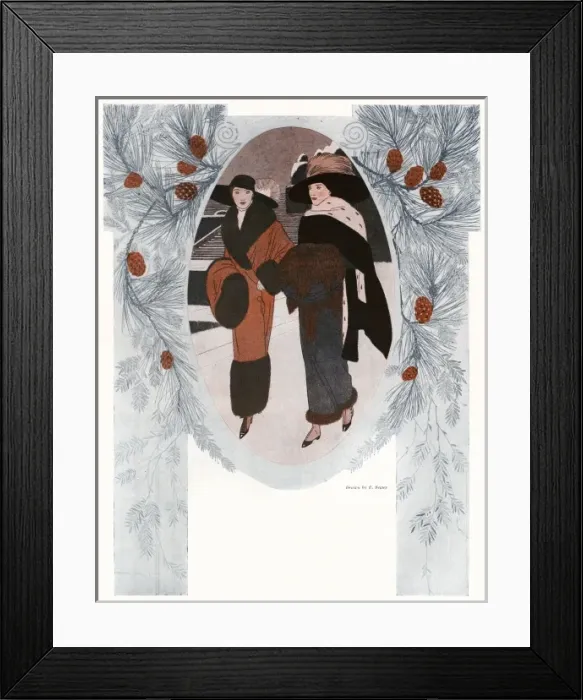 Framed Print : Elegant ladies at Christmas Framed Print : Elegant ladies at Christmas