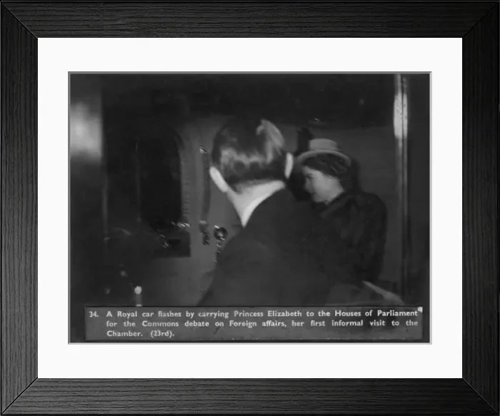 Framed Print : Princess Elizabeth travelling to Parliament Framed Print : Princess Elizabeth travelling to Parliament