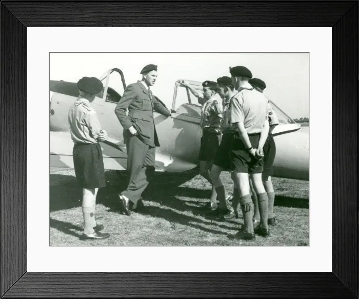 Framed Print : Air Scouts with their Commissioner Framed Print : Air Scouts with their Commissioner