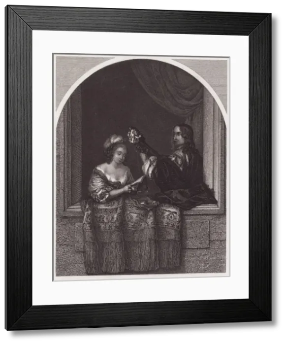Framed Print : Female singer at a window Framed Print : Female singer at a window