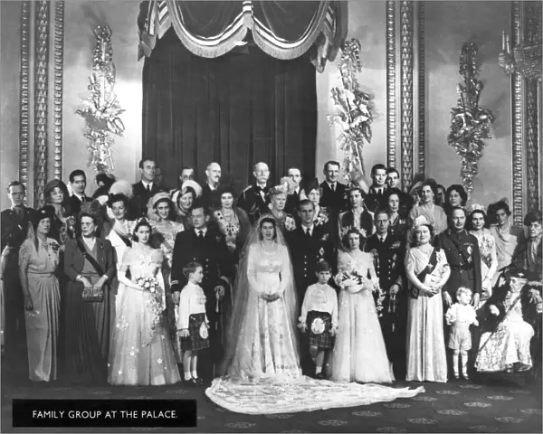 Royal Wedding 1947 - group photograph