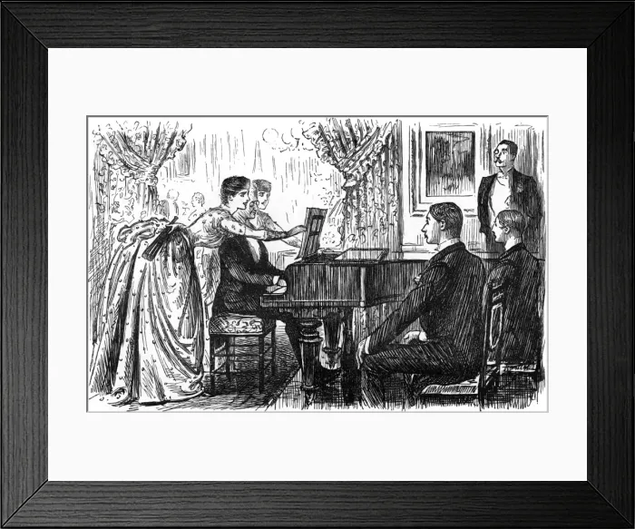 Framed Print : Music in the home, 1887 Framed Print : Music in the home, 1887