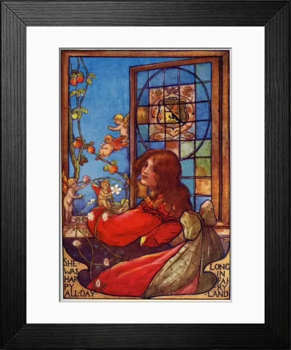 Framed Print : From The White Cat by Katharine Cameron Framed Print : From The White Cat by Katharine Cameron