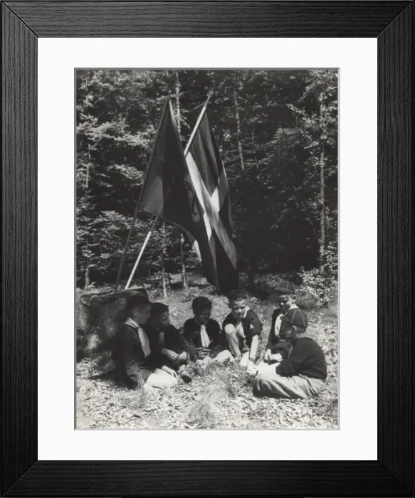 Framed Print : Swedish Cub Scouts and Flags Framed Print : Swedish Cub Scouts and Flags