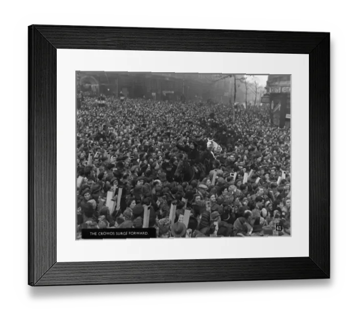 Framed Print : Crowds at the Royal Wedding 1947 Framed Print : Crowds at the Royal Wedding 1947