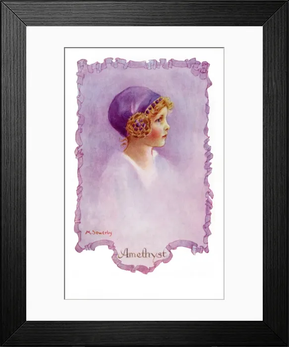Framed Print : Amethyst by Millicent Sowerby Framed Print : Amethyst by Millicent Sowerby