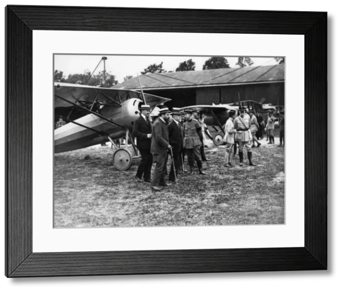 Framed Print : President Poincare at Villacoublay, France, WW1 Framed Print : President Poincare at Villacoublay, France, WW1