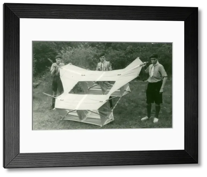 Framed Print : Air Scouts with a kite Framed Print : Air Scouts with a kite