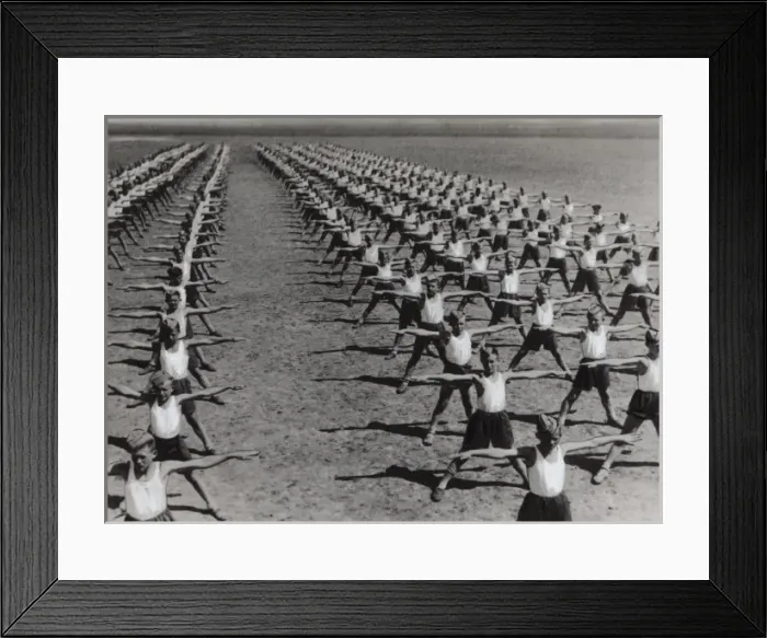 Framed Print : Polish Scouts exercising Framed Print : Polish Scouts exercising