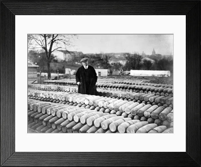 Framed Print : Charles Humbert with munitions for Verdun, France Framed Print : Charles Humbert with munitions for Verdun, France
