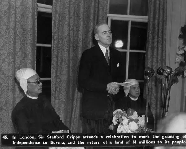 Stafford Cripps - Independence of Burma