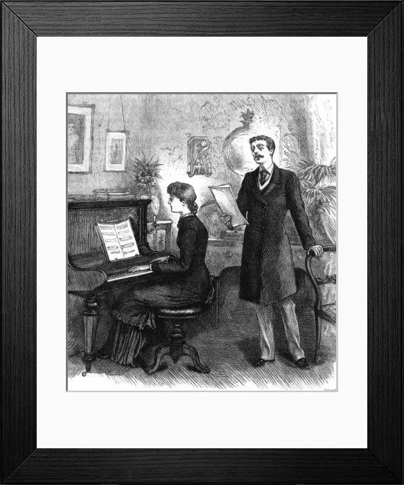 Framed Print : Recreation - Music at home, 1881 Framed Print : Recreation - Music at home, 1881