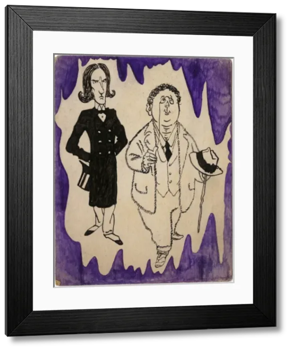 Framed Print : Male caricatures by George Ranstead Framed Print : Male caricatures by George Ranstead