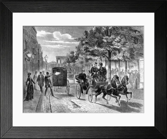 Framed Print : Assassination attempt on Kaiser Wilhelm I Framed Print : Assassination attempt on Kaiser Wilhelm I