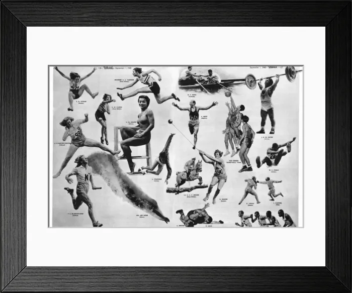 Framed Print : Expressions and Impressions, 1948 London Olympic Games Framed Print : Expressions and Impressions, 1948 London Olympic Games