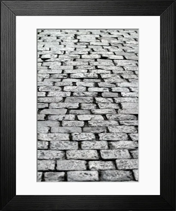 Framed Print : Cobbles on the road in Stockholm, Sweden Framed Print : Cobbles on the road in Stockholm, Sweden