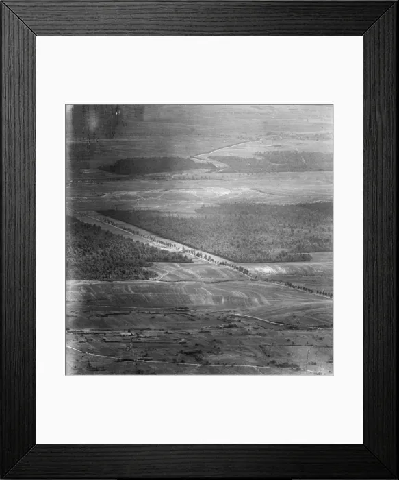 Framed Print : Aerial photograph of Bernecourt, France, WW1 Framed Print : Aerial photograph of Bernecourt, France, WW1