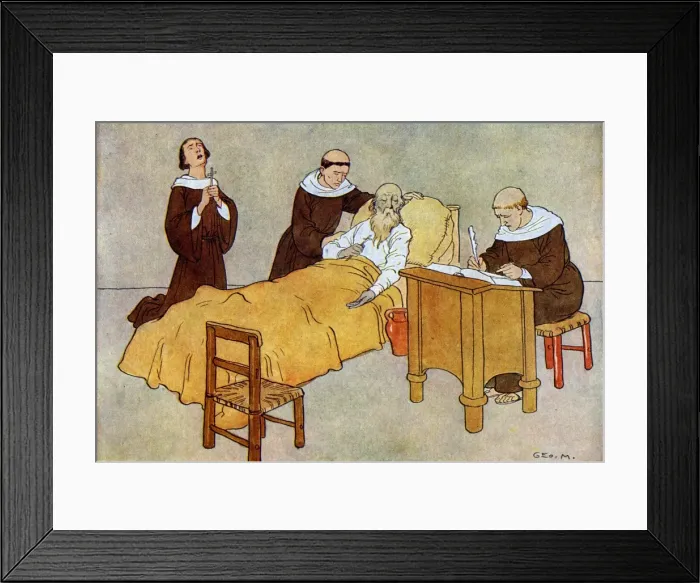 Framed Print : Caedmon leaving a feast Framed Print : Caedmon leaving a feast