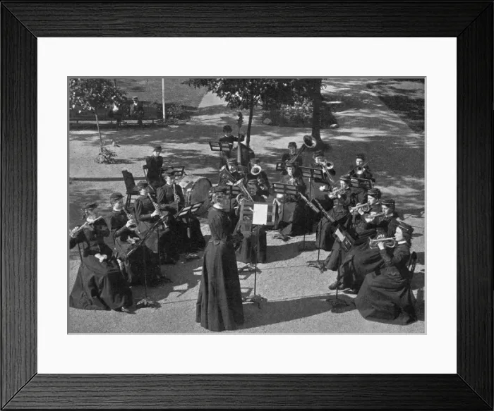 Framed Print : American ladies military band Framed Print : American ladies military band