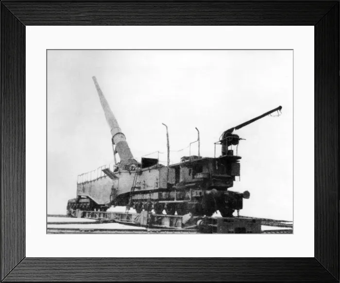 Framed Print : British 14 inch gun on railway mounting, WW1 Framed Print : British 14 inch gun on railway mounting, WW1