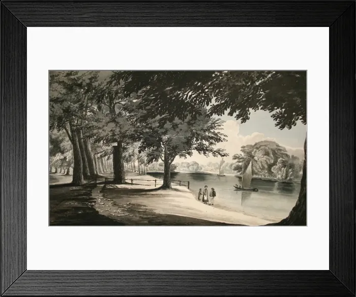 Framed Print : Riverside view of Twickenham, Middlesex Framed Print : Riverside view of Twickenham, Middlesex