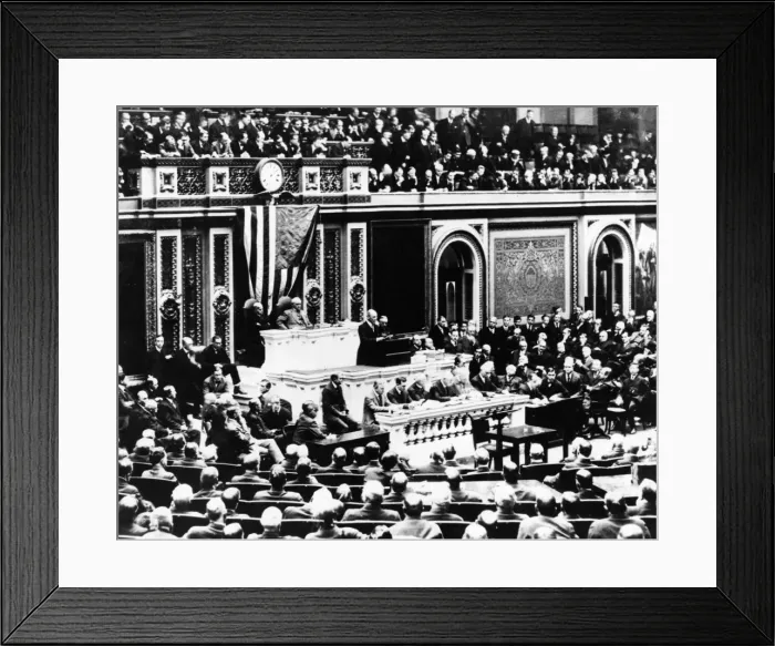 Framed Print : President Wilson addressing Congress in April 1917 Framed Print : President Wilson addressing Congress in April 1917