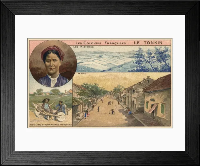 Framed Print : Vietnam - Paddy Fields, Hanoi and Rickshaws Framed Print : Vietnam - Paddy Fields, Hanoi and Rickshaws