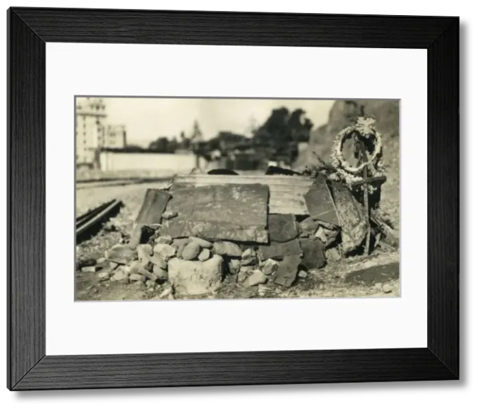 Framed Print : A simple poor grave, Arista, Chile Framed Print : A simple poor grave, Arista, Chile