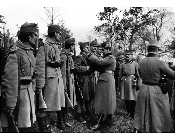 Archduke Karl Franz Josef of Austria with soldiers, WW1