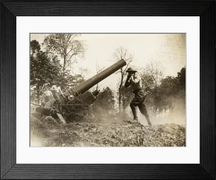 Framed Print : British 12 inch Howitzer, Western Front, France, WW1 Framed Print : British 12 inch Howitzer, Western Front, France, WW1