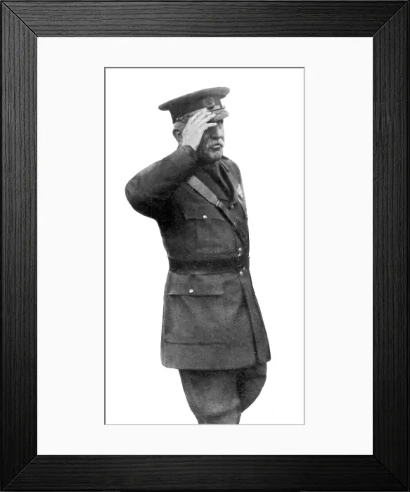 Framed Print : Field-Marshal Sir John French at Bapaume, France, WW1 Framed Print : Field-Marshal Sir John French at Bapaume, France, WW1