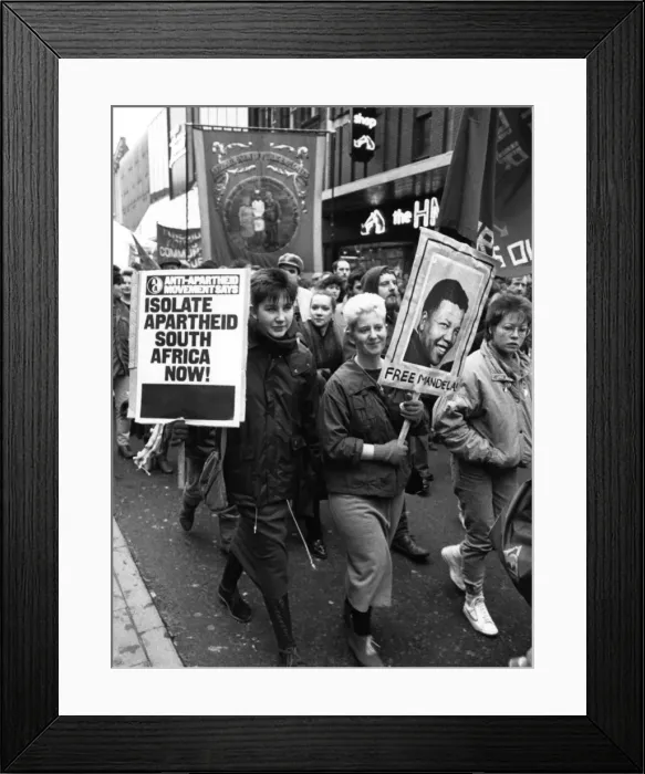 Framed Print : anti, apartheid, demonstrators Framed Print : anti, apartheid, demonstrators