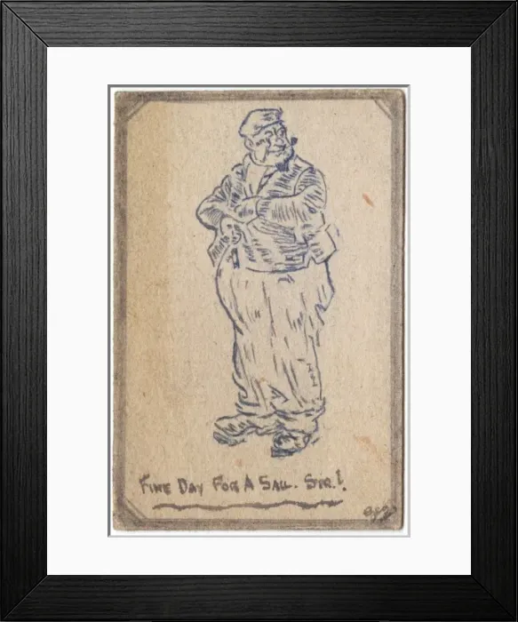 Framed Print : Fine Day for a Sail Sir by George Ranstead Framed Print : Fine Day for a Sail Sir by George Ranstead