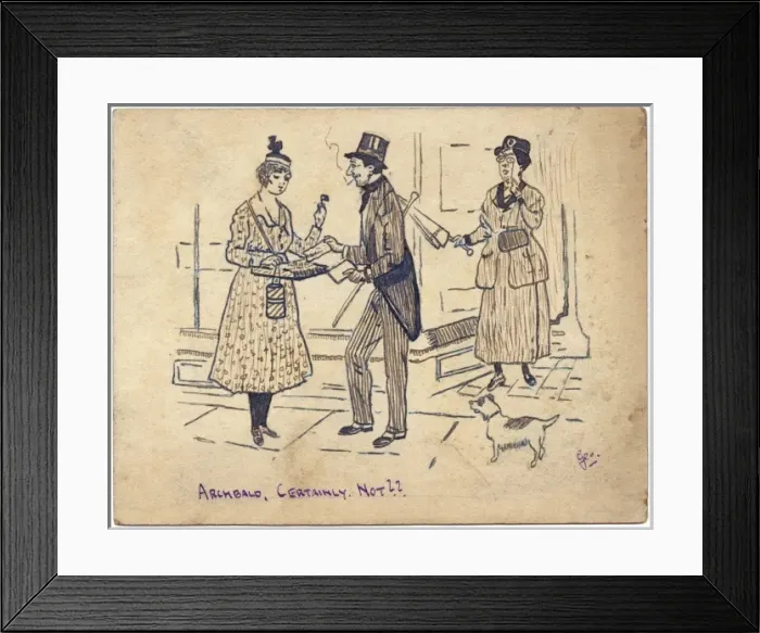 Framed Print : Flag Selling, World War One by George Ranstead