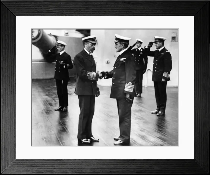 Framed Print : George V shaking hands with Admiral Sturdee Framed Print : George V shaking hands with Admiral Sturdee