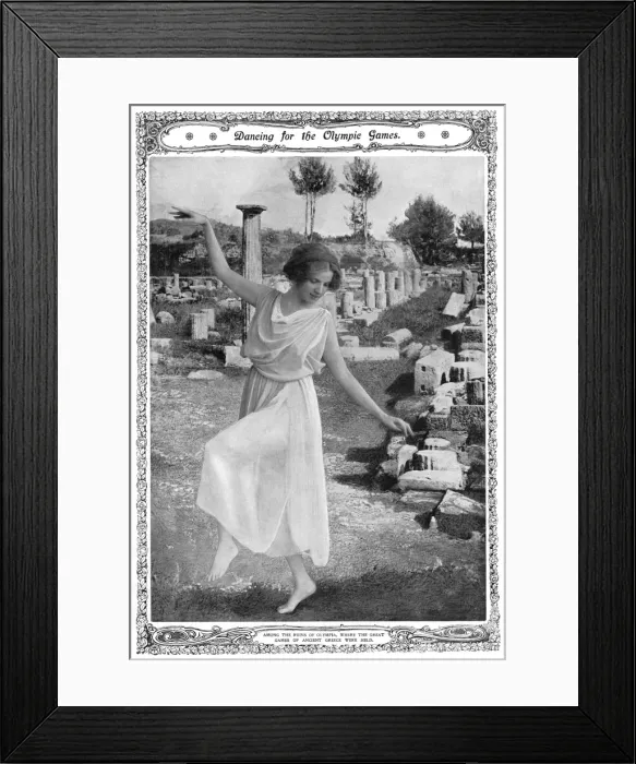 Framed Print : Miss Maud Allan in the ruins of Olympia Framed Print : Miss Maud Allan in the ruins of Olympia